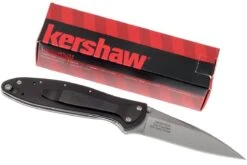 Kershaw Leek 1660SWBLK Stonewashed, Noir -Rabais Couteaux Soldes KE1660SWBLK 09 kershaw leek ke1660swblk 09