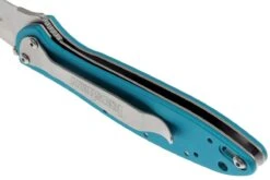 Kershaw Leek 1660TEAL Plain Edge, Vert D'eau -Rabais Couteaux Soldes KE1660TEAL 05 kershaw leek ke1660teal 05