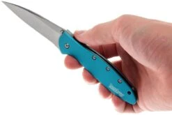 Kershaw Leek 1660TEAL Plain Edge, Vert D'eau -Rabais Couteaux Soldes KE1660TEAL 08 kershaw leek ke1660teal 08