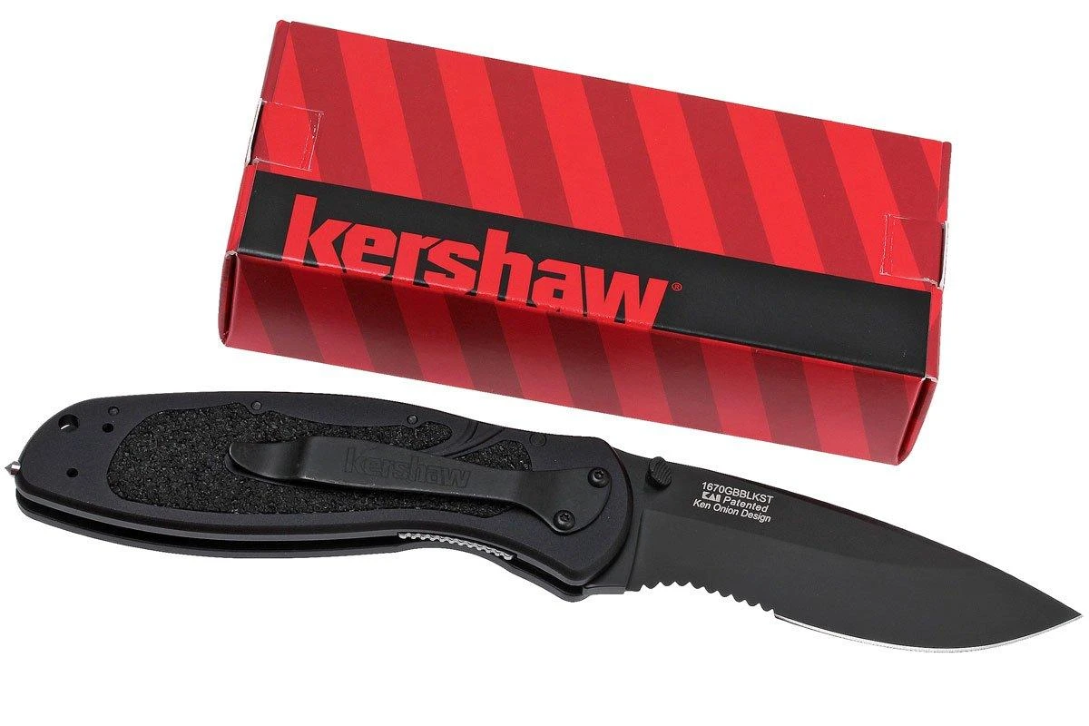 Kershaw 1670GBBLKST Blur Black En Partie Cranté 12 Kershaw 1670GBBLKST Blur Black En Partie Cranté - Image 10