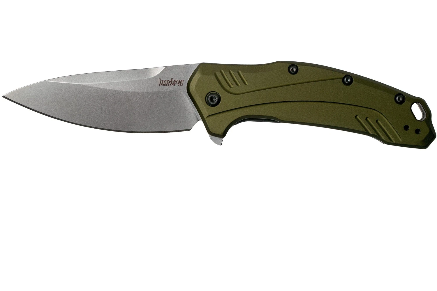Kershaw Link Olive 1776OLSW CPM 20CV Couteau De Poche, Manche En Aluminium 3 Kershaw Link Olive 1776OLSW CPM 20CV Couteau De Poche, Manche En Aluminium