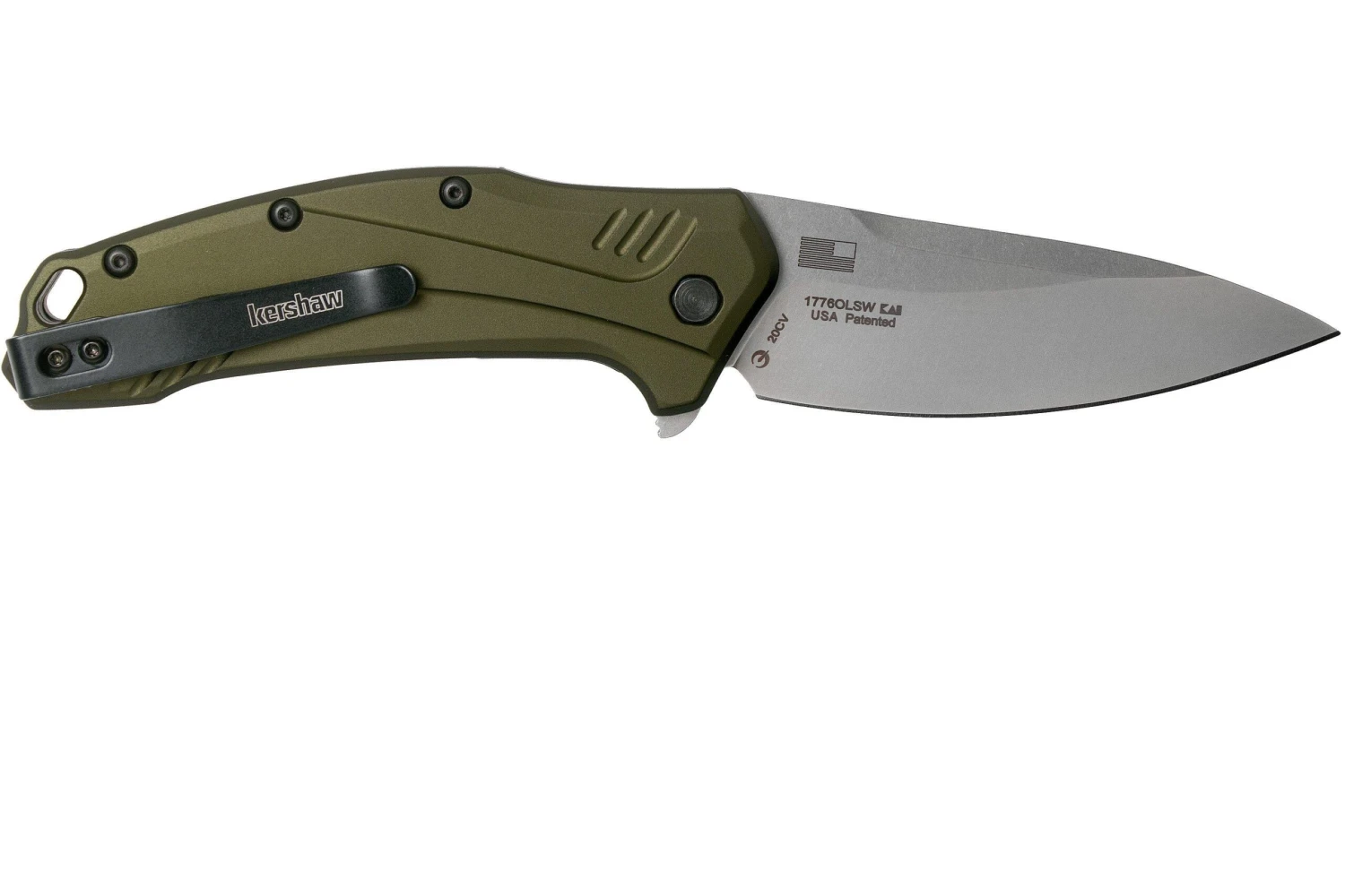 Kershaw Link Olive 1776OLSW CPM 20CV Couteau De Poche, Manche En Aluminium 4 Kershaw Link Olive 1776OLSW CPM 20CV Couteau De Poche, Manche En Aluminium - Image 2