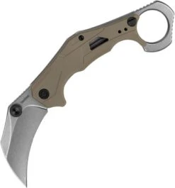 KS2064TANSW Couteau Kershaw Outlier Karambit Tan A/O Lame Acier 8Cr13MoV - Livraison Gratuite