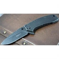 Couteau Kershaw Cryo II A/O Lame Acier 8Cr13MoV Blackwash Manche Acier KS1556BW - Free Shipping
