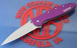 Couteau Kershaw Leek A/O Lame Acier Sandvik 14C28N Manche Alu 6061-T6 Made In USA KS1660PUR - Free SHipping