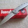 Couteau Kershaw Leek A/O Serrated Ouverture Assistée Lame Acier 14C28N Manche Acier Made In USA KS1660ST - Free Shipping