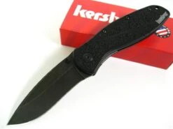 Couteau Kershaw Blur Acier 14C28N BlackWash Manche 6061-T6 Made USA KS1670BW - Free Shipping
