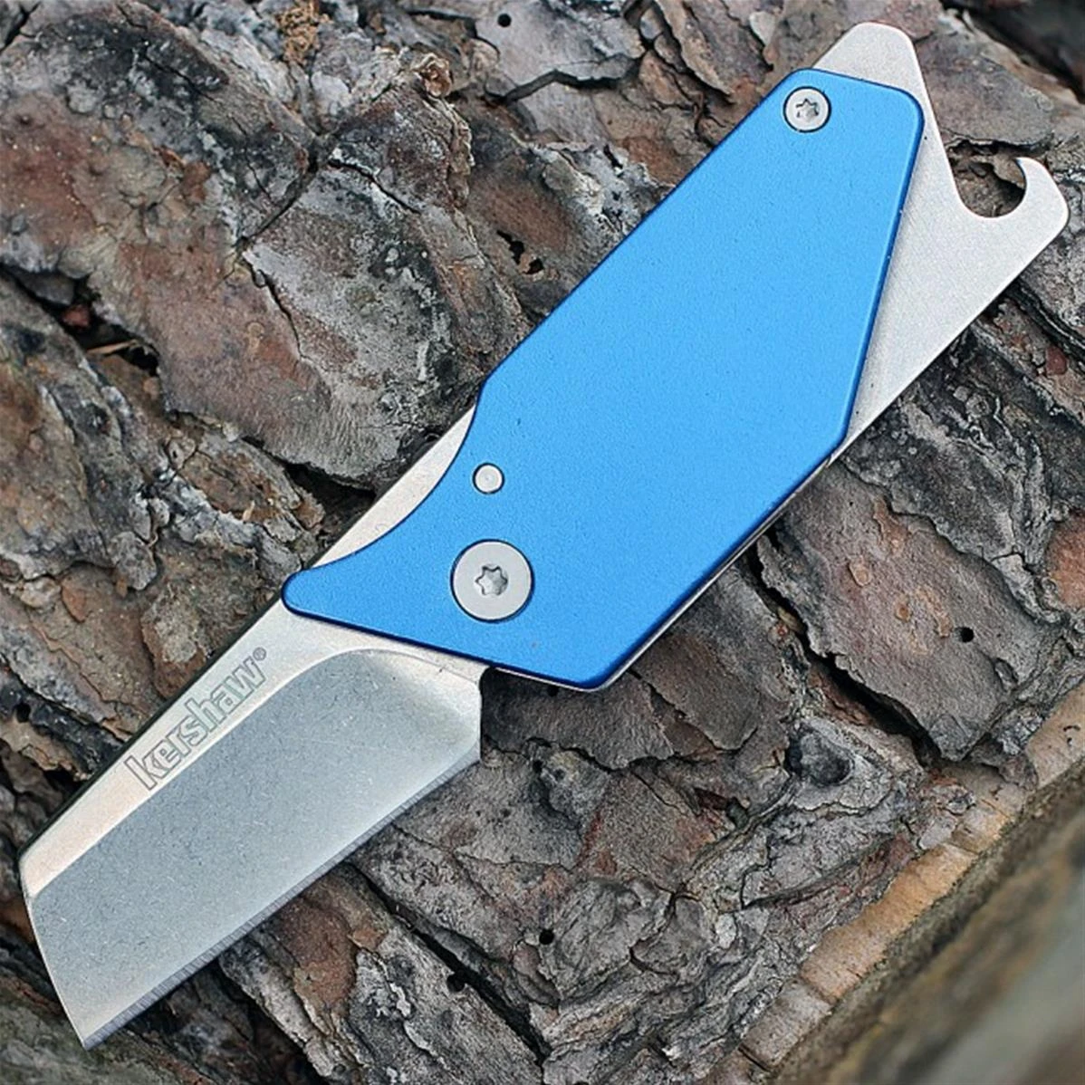 Lot De 2 Couteau Kershaw Pub Blue Lame Acier 8Cr13MoV Manche Alu Ouvre Bouteilles KS4036BLU - Free Shipping 3 Lot De 2 Couteau Kershaw Pub Blue Lame Acier 8Cr13MoV Manche Alu Ouvre Bouteilles KS4036BLU - Free Shipping