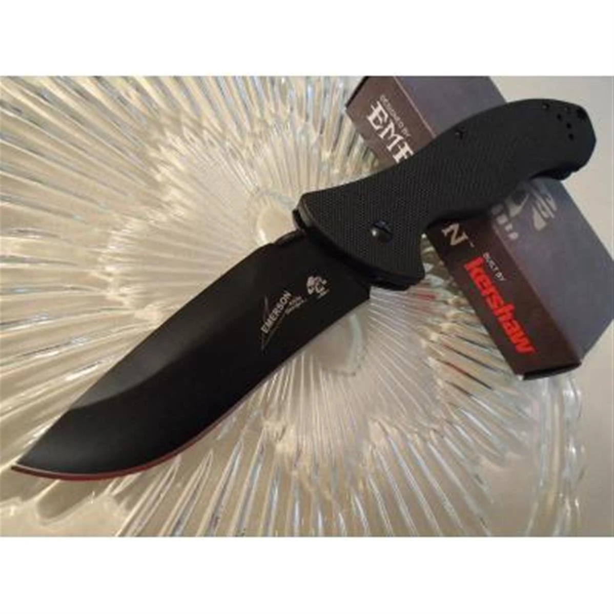 Couteau Kershaw Emerson CQC-9K Lame Acier 8Cr13MoV Manche Acier/G-10 KS6045BLK - Free Shipping 3 Couteau Kershaw Emerson CQC-9K Lame Acier 8Cr13MoV Manche Acier/G-10 KS6045BLK - Free Shipping